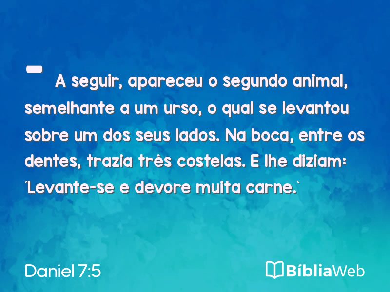 Daniel 7:5 em imagem para compartilhar