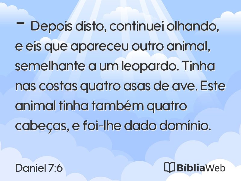 Daniel 7:6 em imagem para compartilhar