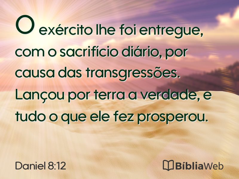 Daniel 8:12 em imagem para compartilhar