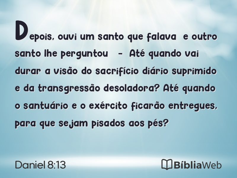 Daniel 8:13 em imagem para compartilhar