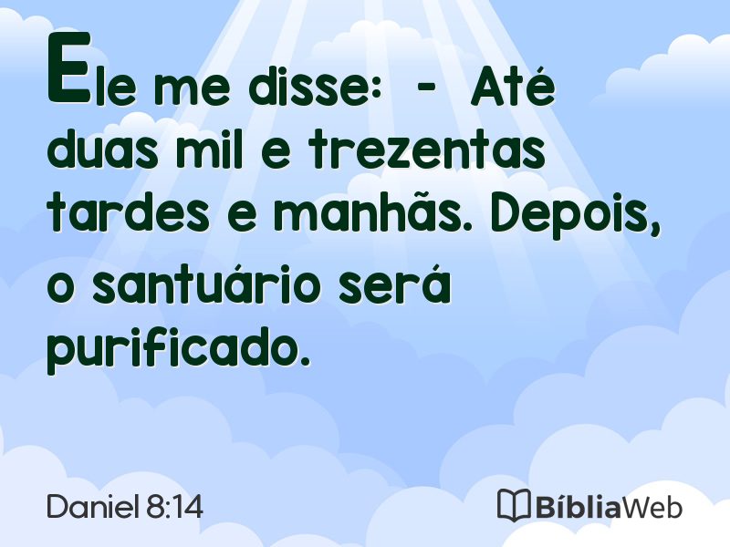 Daniel 8:14 em imagem para compartilhar