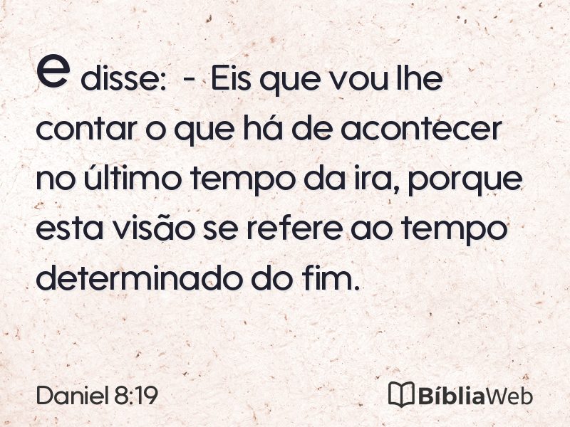 Daniel 8:19 em imagem para compartilhar