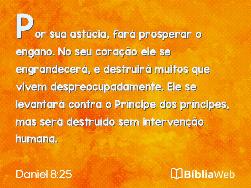 Daniel 8:25 em imagem para compartilhar