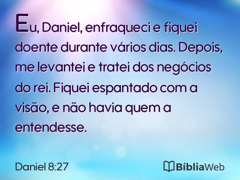 Daniel 8:27 em imagem para compartilhar