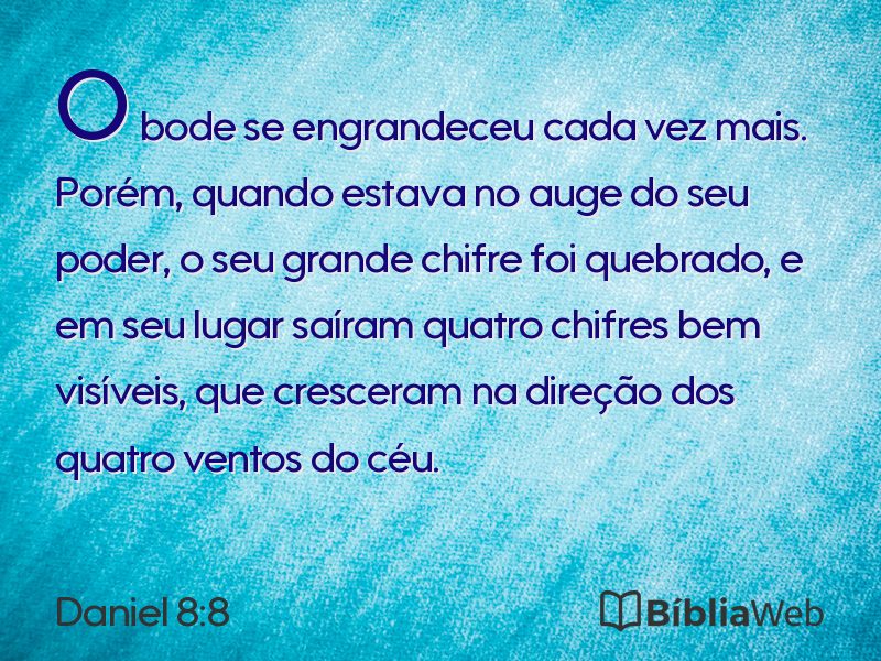 Daniel 8:8 em imagem para compartilhar