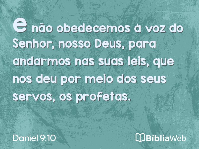 Daniel 9:10 em imagem para compartilhar