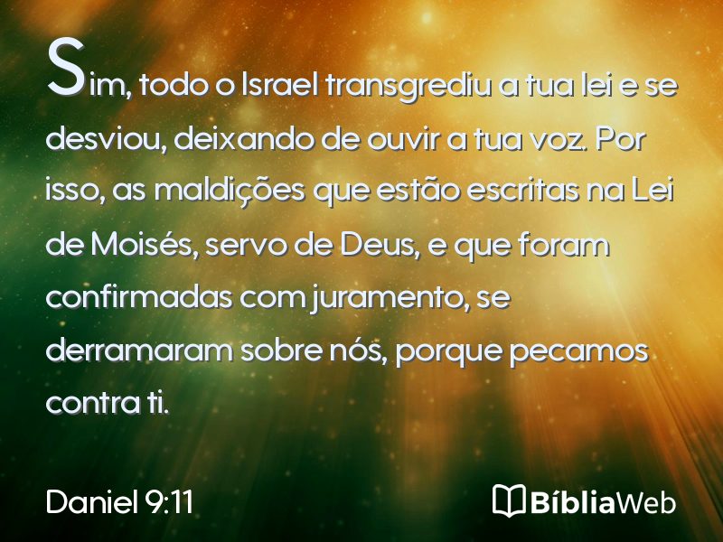 Daniel 9:11 em imagem para compartilhar