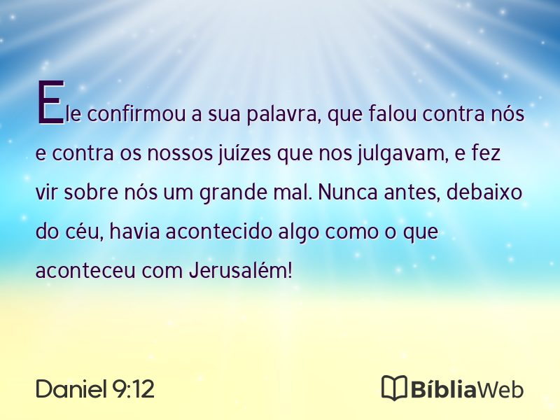 Daniel 9:12 em imagem para compartilhar