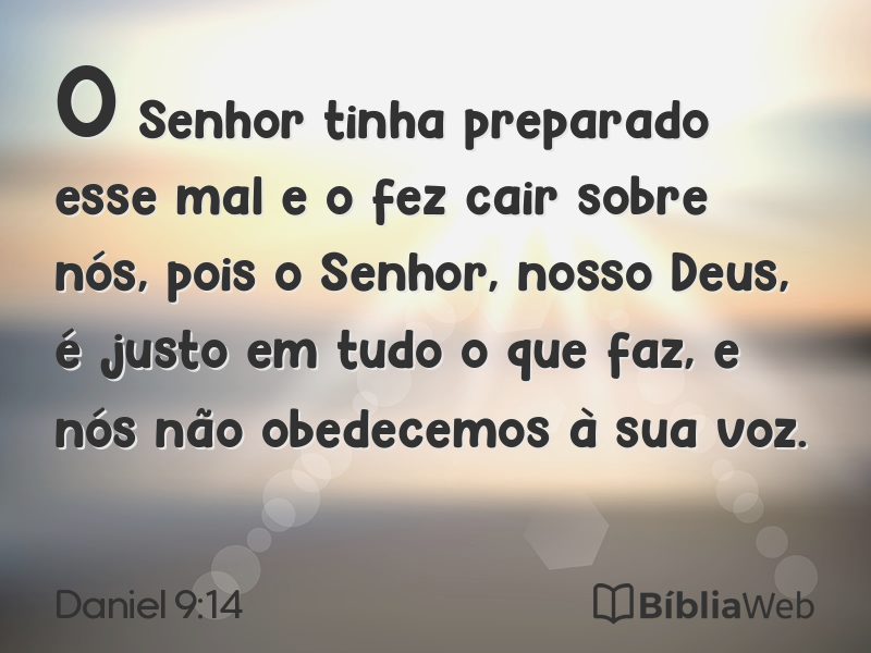 Daniel 9:14 em imagem para compartilhar