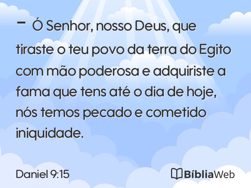 Daniel 9:15 em imagem para compartilhar