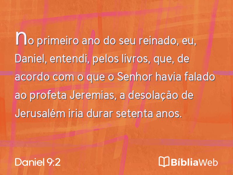 Daniel 9:2 em imagem para compartilhar