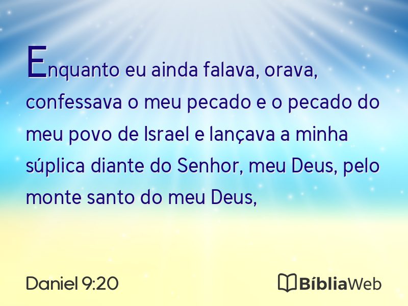 Daniel 9:20 em imagem para compartilhar