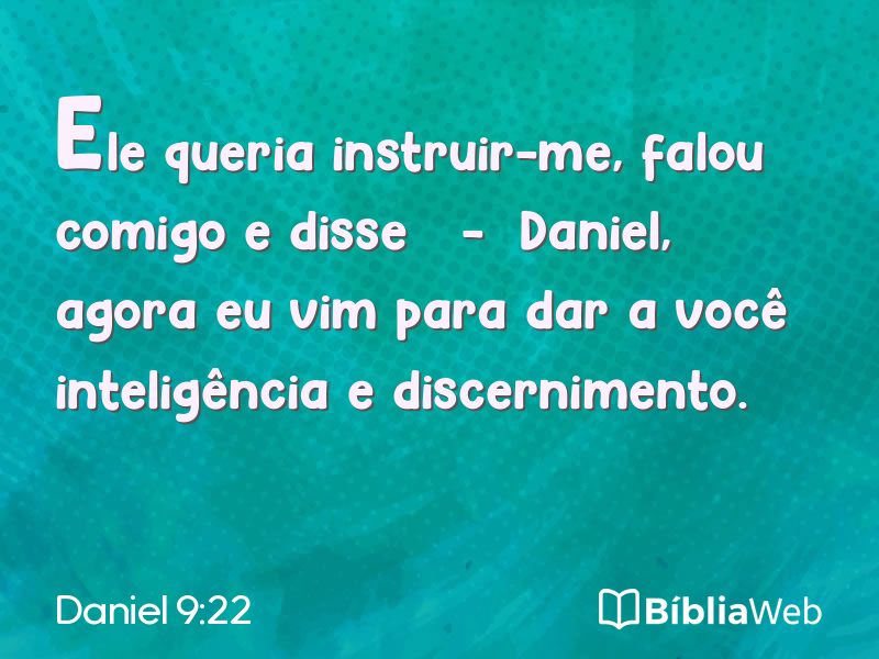 Daniel 9:22 em imagem para compartilhar