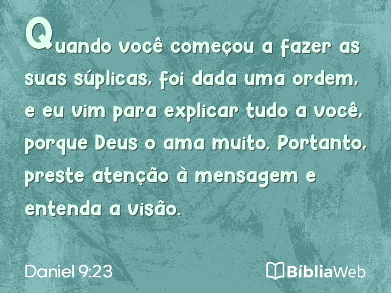 Daniel 9:23 em imagem para compartilhar