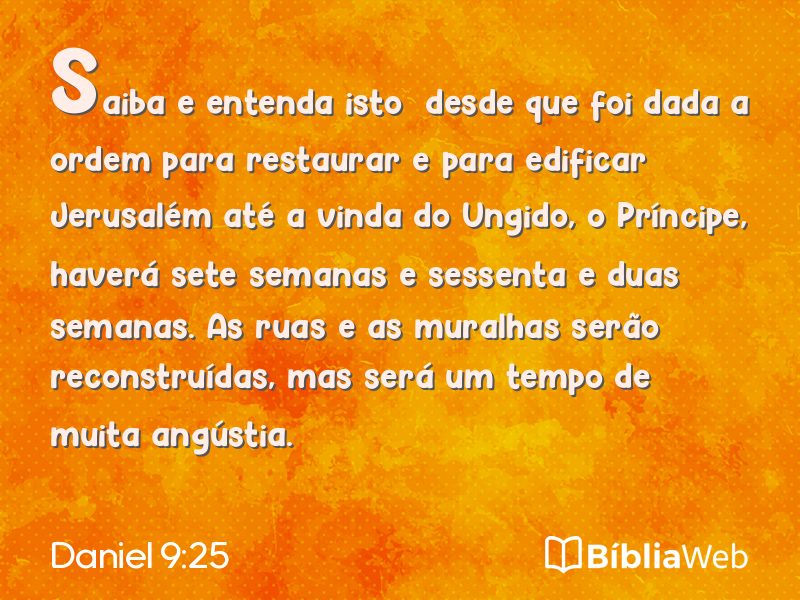 Daniel 9:25 em imagem para compartilhar