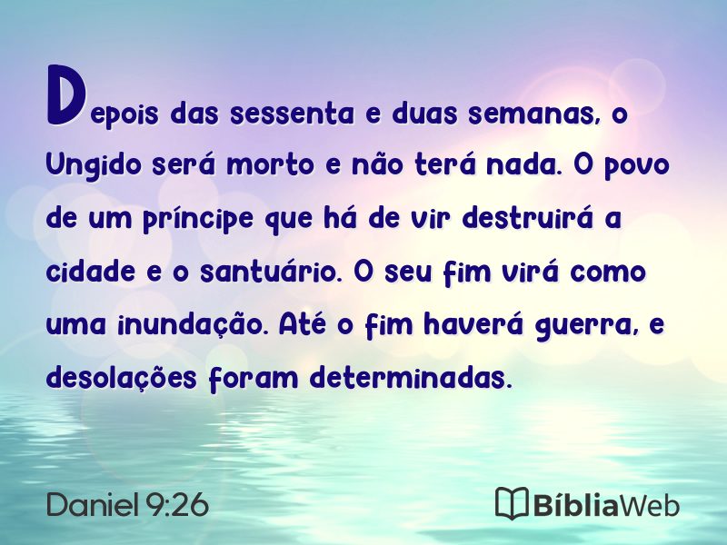 Daniel 9:26 em imagem para compartilhar