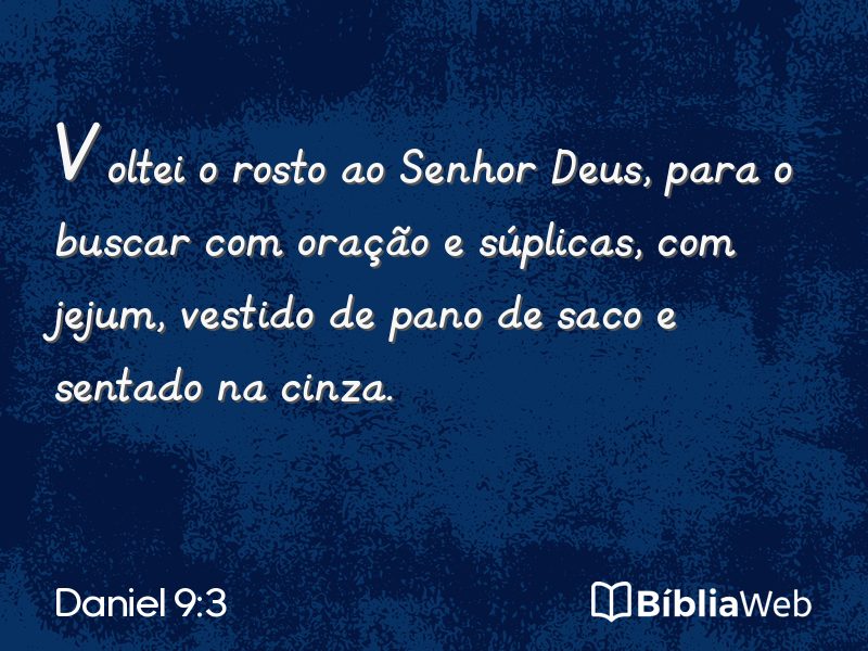 Daniel 9:3 em imagem para compartilhar