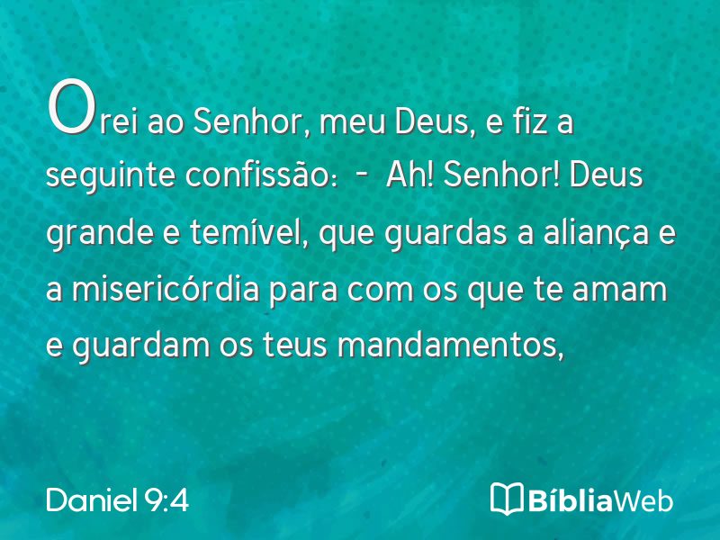 Daniel 9:4 em imagem para compartilhar