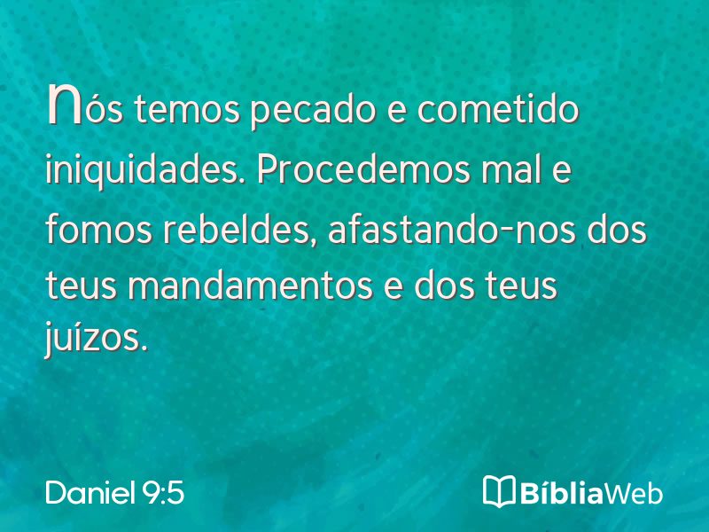 Daniel 9:5 em imagem para compartilhar