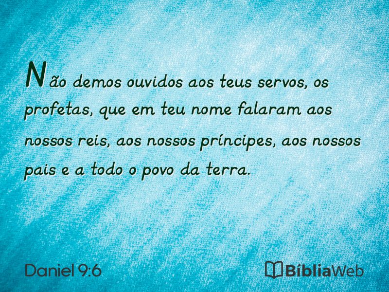 Daniel 9:6 em imagem para compartilhar