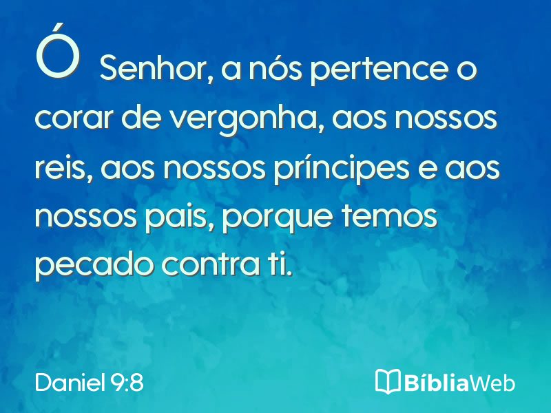 Daniel 9:8 em imagem para compartilhar