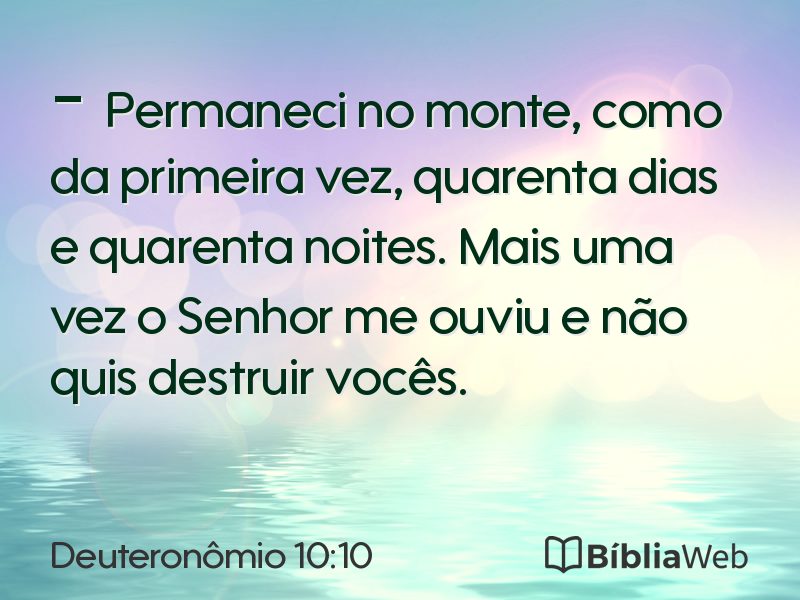 Deuteronômio 10:10 em imagem para compartilhar