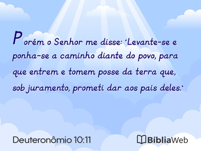 Deuteronômio 10:11 em imagem para compartilhar