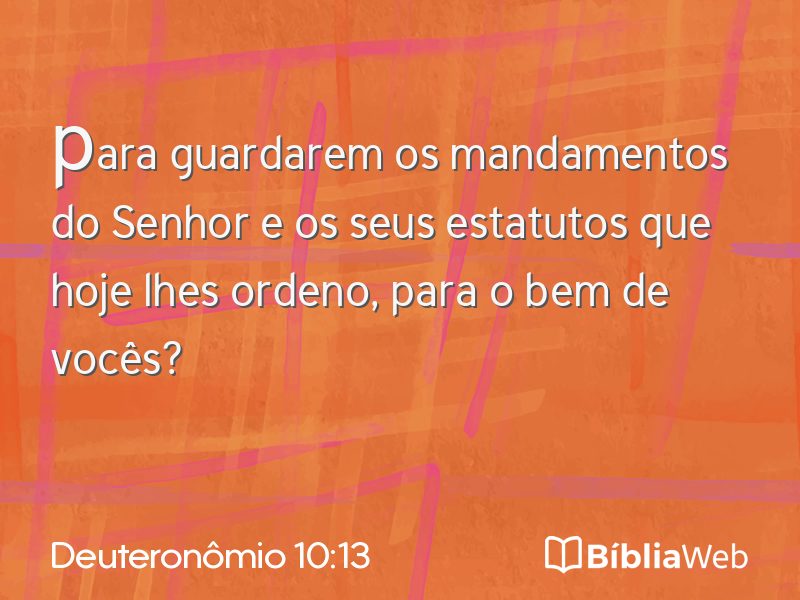 Deuteronômio 10:13 em imagem para compartilhar