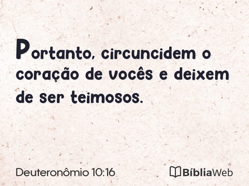 Deuteronômio 10:16 em imagem para compartilhar