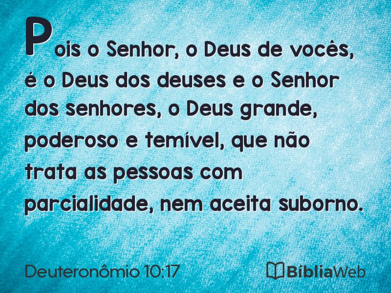 Deuteronômio 10:17 em imagem para compartilhar