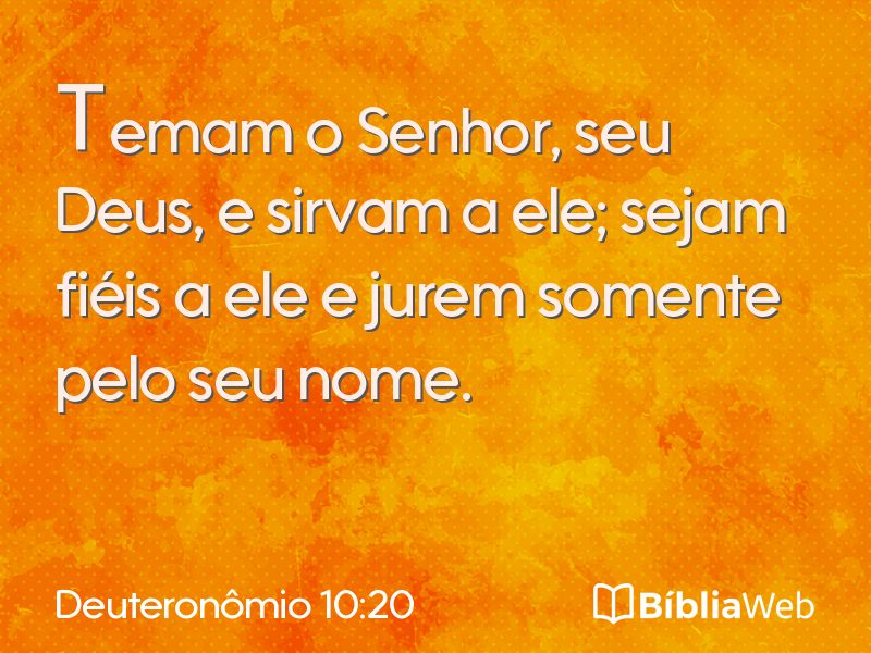 Deuteronômio 10:20 em imagem para compartilhar