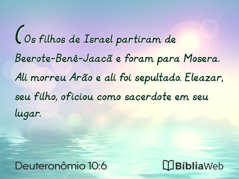 Deuteronômio 10:6 em imagem para compartilhar