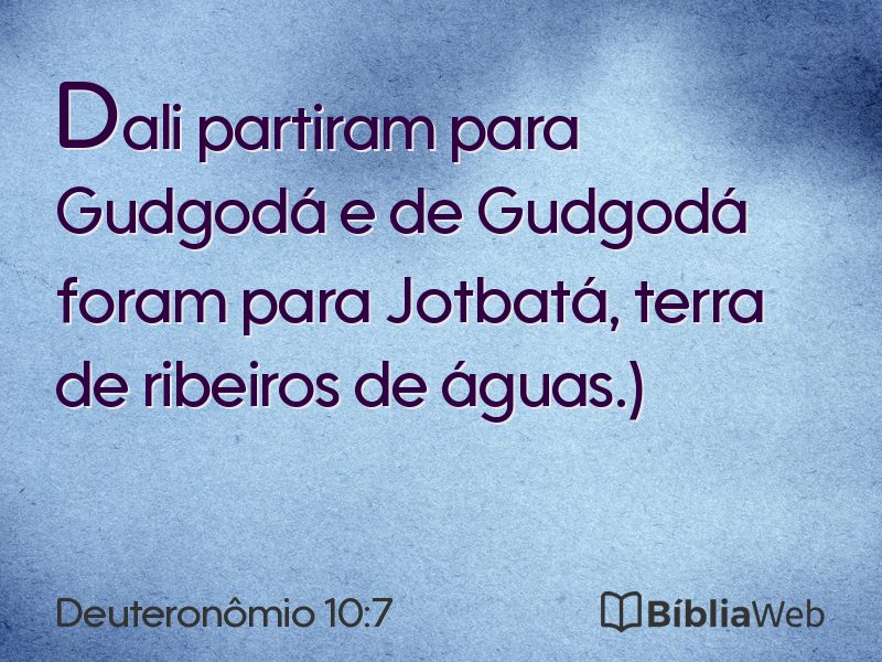 Deuteronômio 10:7 em imagem para compartilhar