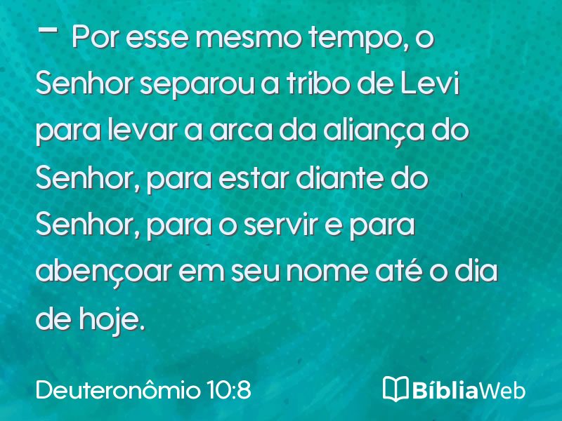 Deuteronômio 10:8 em imagem para compartilhar