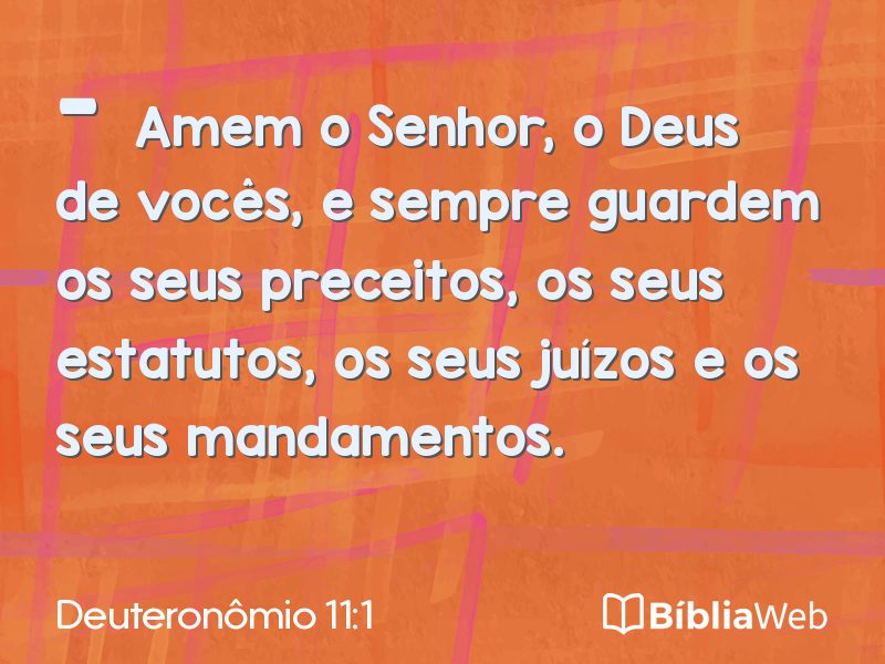 Deuteronômio 11:1 em imagem para compartilhar