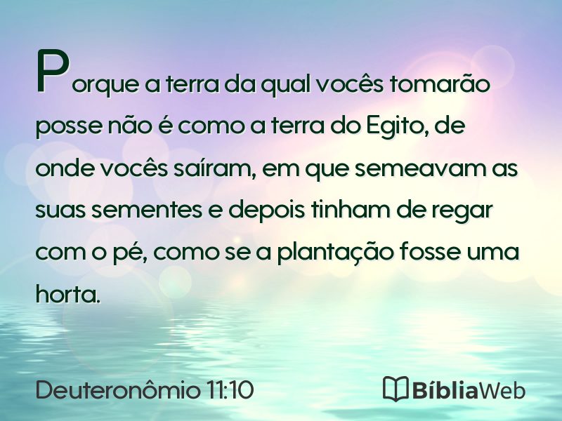 Deuteronômio 11:10 em imagem para compartilhar