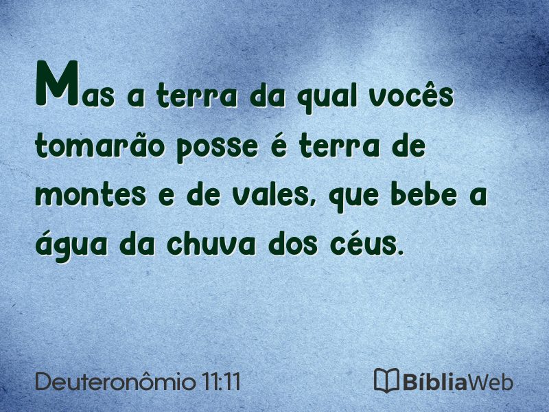 Deuteronômio 11:11 em imagem para compartilhar