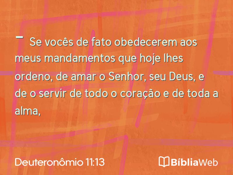 Deuteronômio 11:13 em imagem para compartilhar