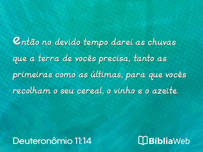 Deuteronômio 11:14 em imagem para compartilhar