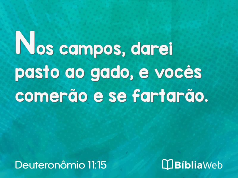 Deuteronômio 11:15 em imagem para compartilhar