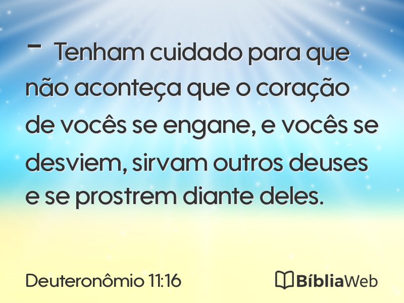 Deuteronômio 11:16 em imagem para compartilhar