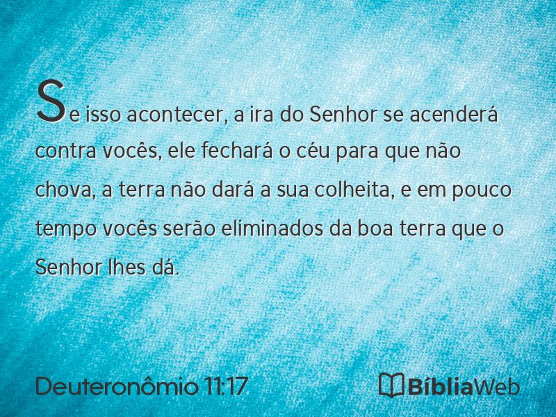 Deuteronômio 11:17 em imagem para compartilhar