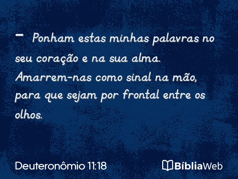 Deuteronômio 11:18 em imagem para compartilhar