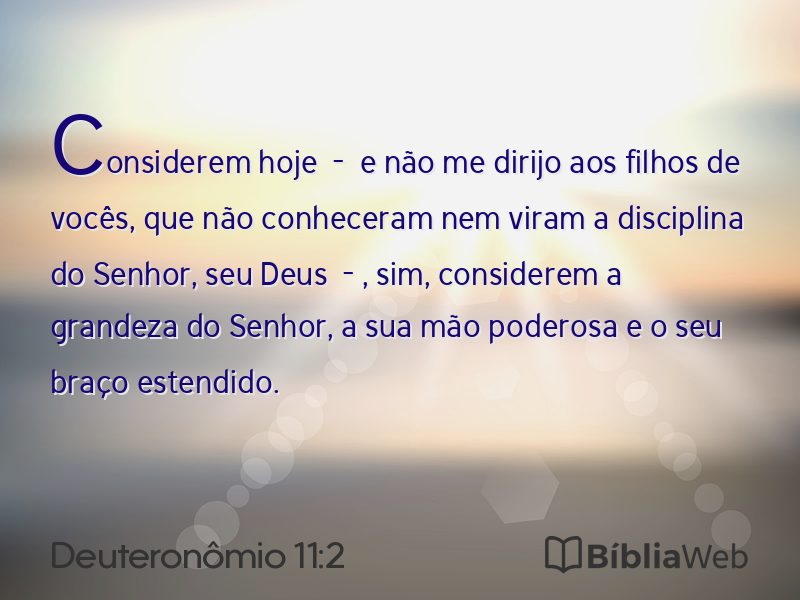 Deuteronômio 11:2 em imagem para compartilhar