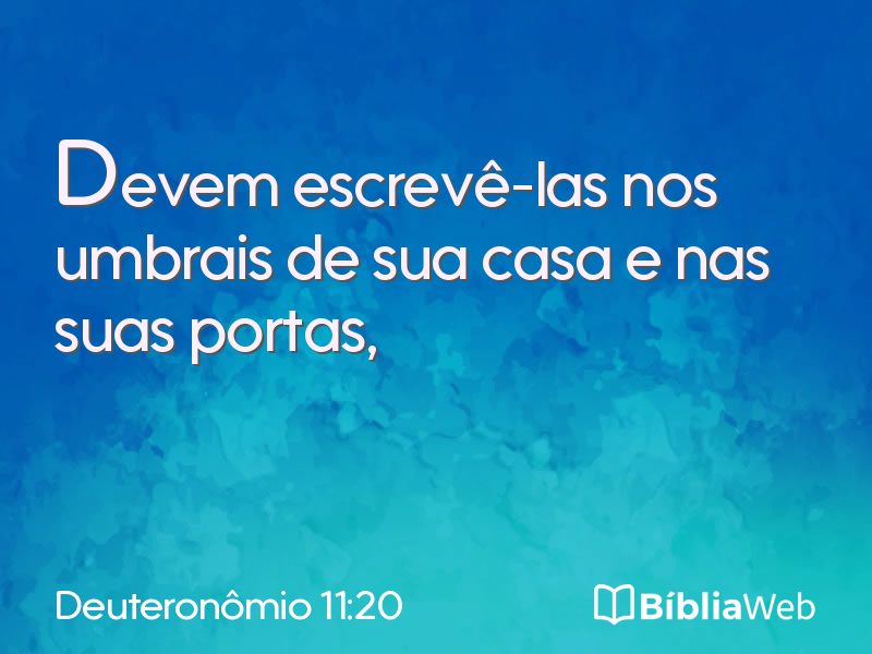 Deuteronômio 11:20 em imagem para compartilhar
