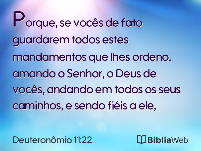 Deuteronômio 11:22 em imagem para compartilhar