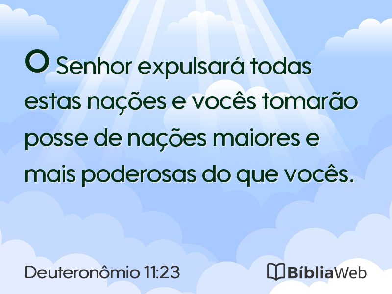 Deuteronômio 11:23 em imagem para compartilhar