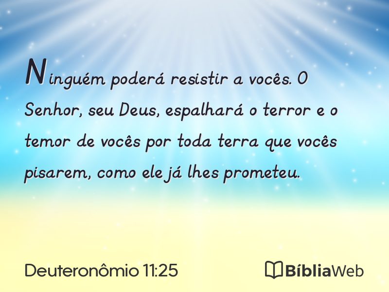 Deuteronômio 11:25 em imagem para compartilhar