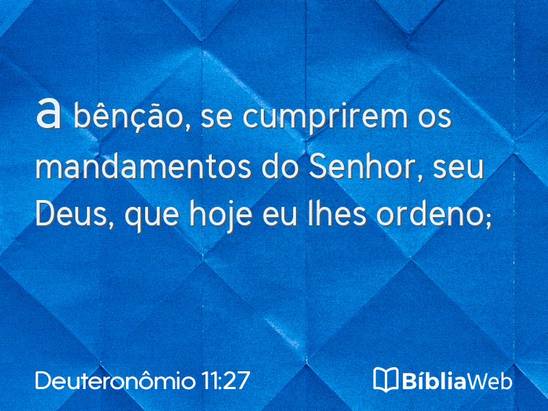 Deuteronômio 11:27 em imagem para compartilhar