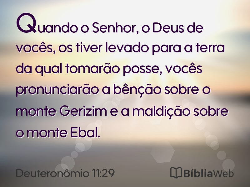 Deuteronômio 11:29 em imagem para compartilhar